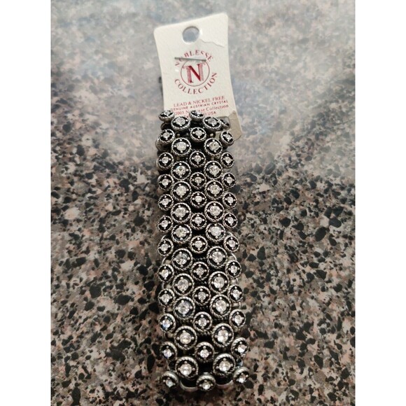 2003 Noblesse Collection Austrian Crystals Stretch Bracelet New - Picture 1 of 8